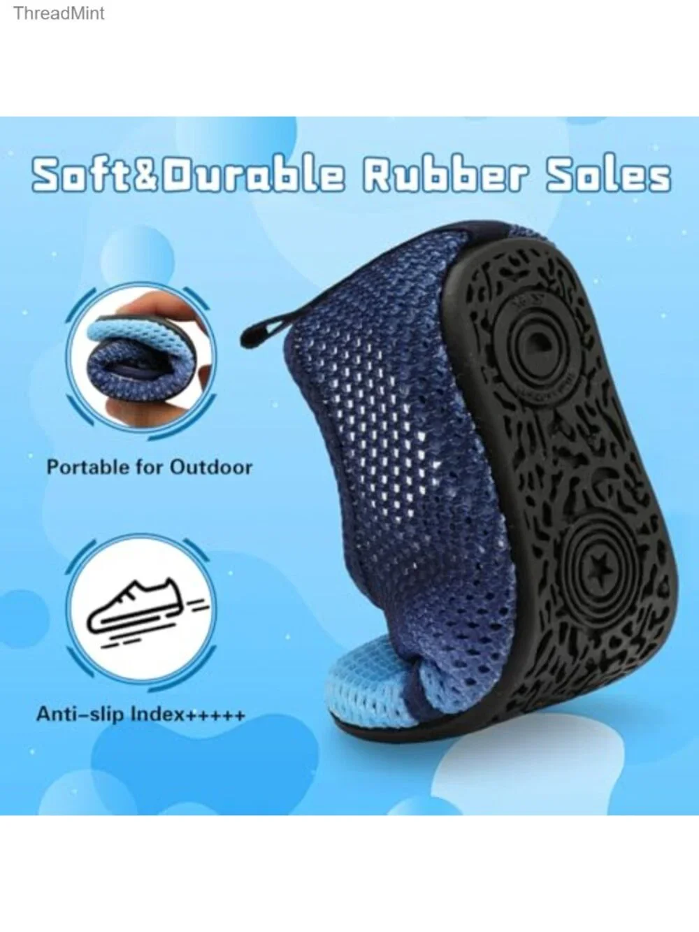 Kids Water Shoes Boys Girls Breathable Quick Dry Swim Pool Barefoot Beach Aqua
